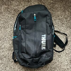 Thule Charcoal Backpack with Teal Accents